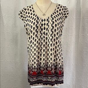 Chic Cream and Black Women's Blouse